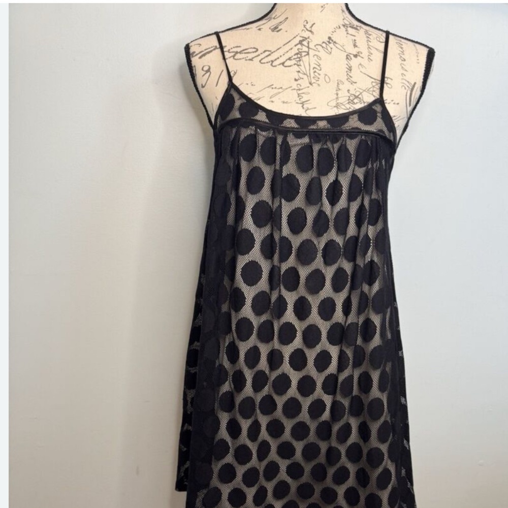 Elegant Black Polka Dot Dress